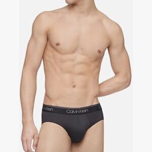 Calvin Klein Men's Micro Stretch 2-pack Hip Brief black underwear size Large